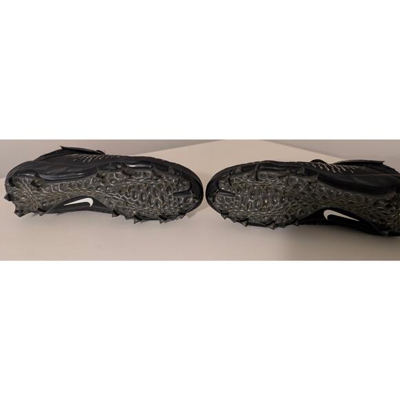 Nike Shoe Alpha Menace Pro 2 Mid Black White Traction Size US 9 Football Cleats - Picture 6 of 9